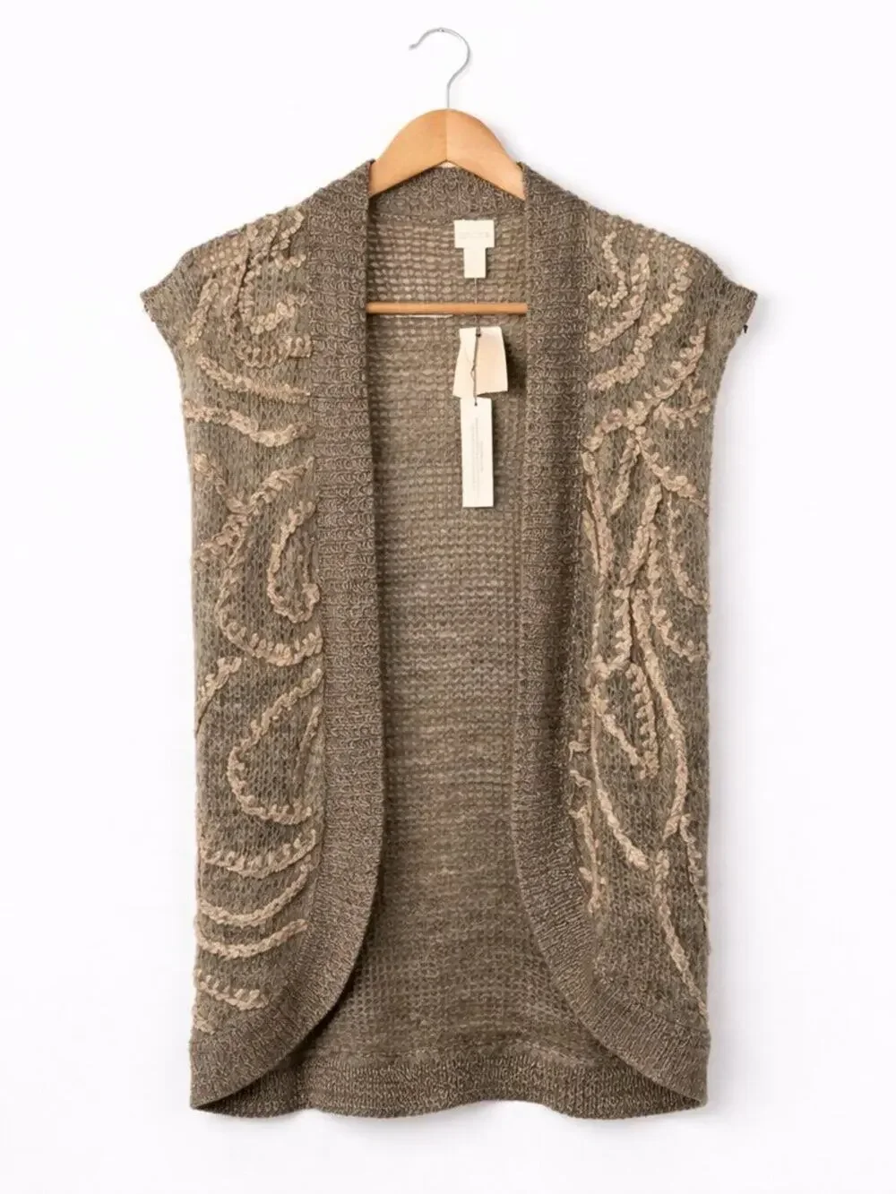 Chicos Frosted Couture Emmett Sweater Vest Womns Size Large Heathered Gray NWT